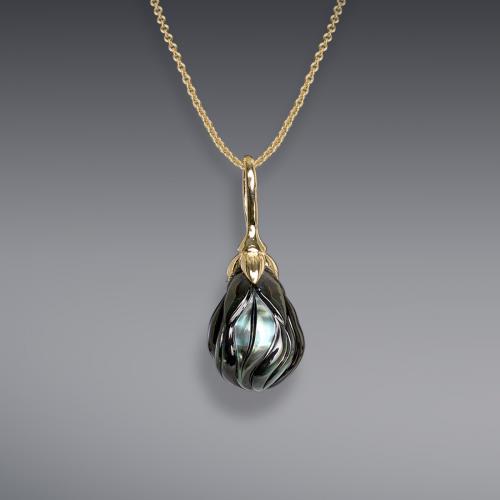 Carved Pearl Pendant